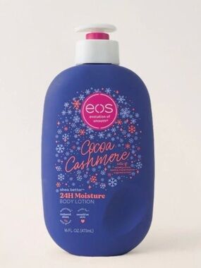 eos Cocoa Cashmere Moisturizing Body Lotion - Deep Blue with Pink Accents
